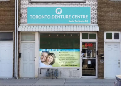 The outside photo of the building of the Toronto Denture Centre